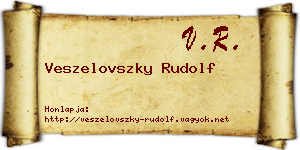 Veszelovszky Rudolf névjegykártya
