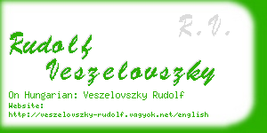 rudolf veszelovszky business card